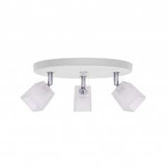 Aplique para ventilador SAN JUSTO CUBETO para 3 luces G9 tulipa blanco
