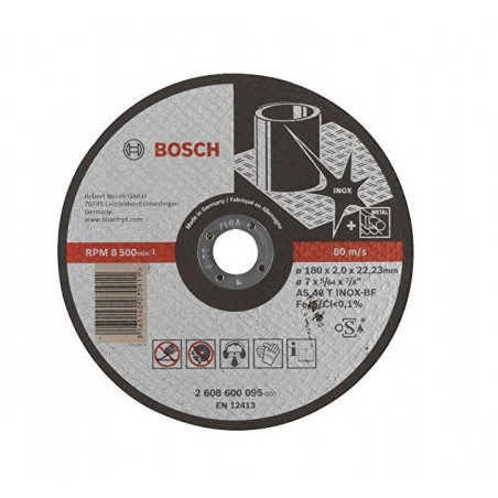 Disco de corte BOSCH inox 180 mm x 2 mm
