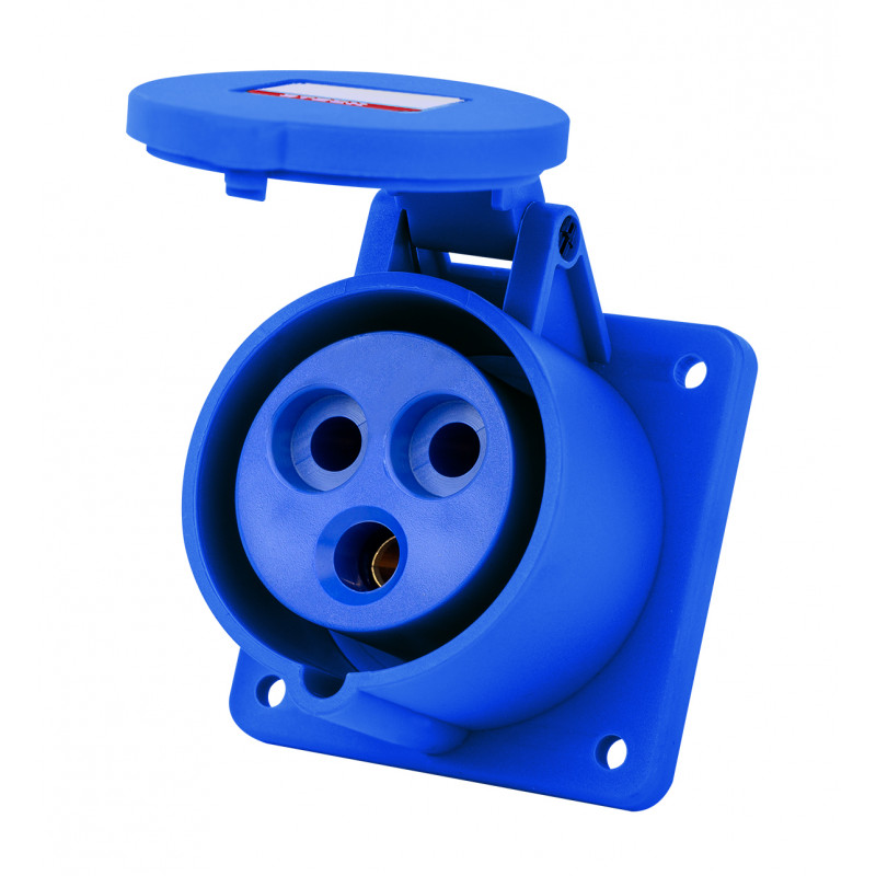 Tomacorriente STECK NEWKON 2P+T 32A 200/250V 6h IP44 azul embutir Tomacorriente STECK NEWKON 2P+T 32A 200/250V 6h IP44 azul embutir