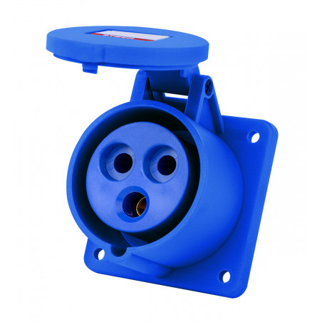 Tomacorriente STECK NEWKON 2P+T 32A 200/250V 6h IP44 azul embutir