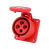 Tomacorriente STECK TRITON 3P+T 32A 380/440V 6h IP44 rojo embutir