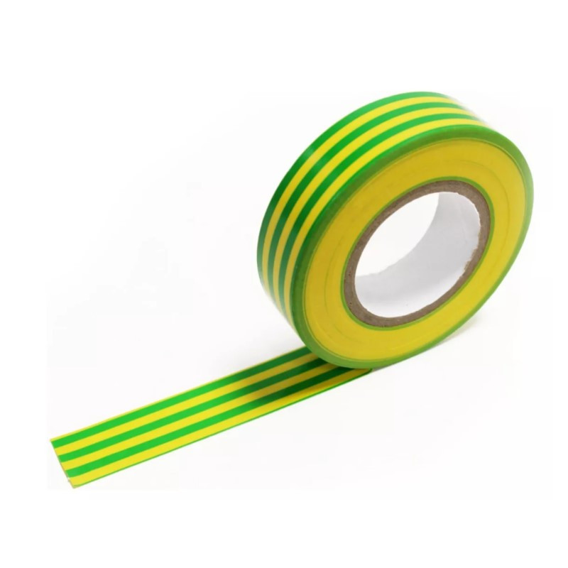 Cinta aisladora 3M TEMFLEX 1550 pvc 18mm por 20 metros verde amarillo uso general Cinta aisladora 3M TEMFLEX 1550 pvc 18mm por 20 metros verde amarillo uso general