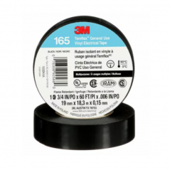 Cinta aisladora 3M TEMFLEX 165 pvc 19mm por 18 metros negra uso general
