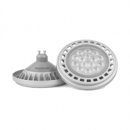 Lámpara led MACROLED AR111 15w 2700ºk GU10 dimerizable gris claro