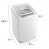 Lavarropas automático GAFA DIGI FIT carga superior 6,5kg 750rpm blanco
