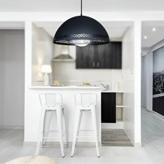 Colgante FERROLUX LEÓN para 1 luz E27 chapa negro