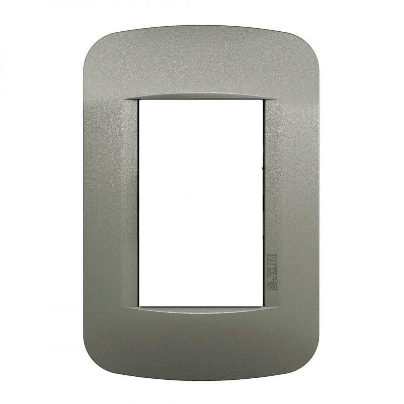 Tapa JELUZ REGINA 3 módulos color metalizado