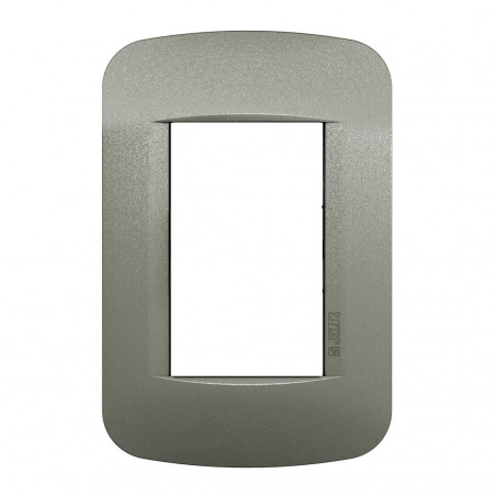 Tapa JELUZ REGINA 3 módulos color metalizado