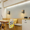 Aplique CARILUX NORDICA Mensula para 1 luz E27 con cable textil negro