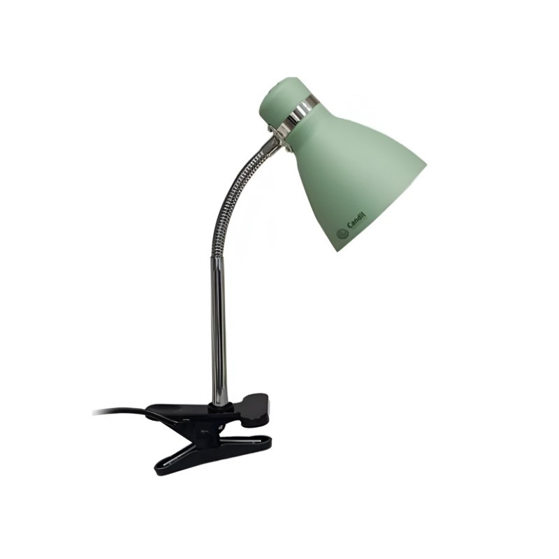 Lámpara de Escritorio CANDIL PIPO tipo pinza flexible para 1 luz E27 verde