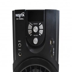 Parlante Bluetooth NISUTA NSPAM82L 20W con radio FM MP3 y luz led Reacondicionado
