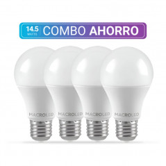 COMBO AHORRO MACROLED 4 lámparas led 14.5W luz fría