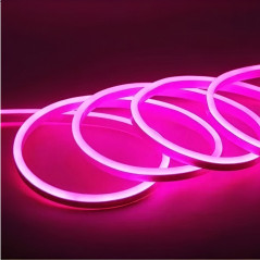 Tira led ILUMROS NEON IP65 11mm 12V luz rosa por 5 metros