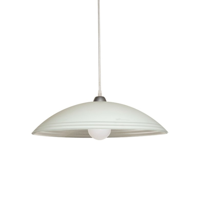 Colgante 180° ILUMINACIÓN MAIN para 1 luz 25cm E27 vidrio blanco