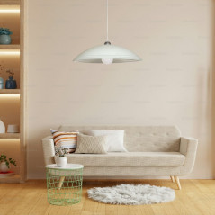 Colgante 180° ILUMINACIÓN MAIN para 1 luz 25cm E27 vidrio blanco