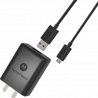 Cargador de pared MOTOROLA 50W carga rápida con cable negro