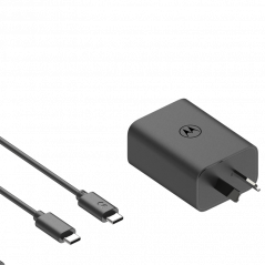 Cargador original MOTOROLA USB-C 50W carga rápida negro con cable