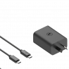 Cargador de pared MOTOROLA 50W carga rápida con cable negro