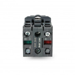Selectora luminosa CNC XB5-AK3465 1nc+1na 2-0-1 24V maneta corta rojo fija