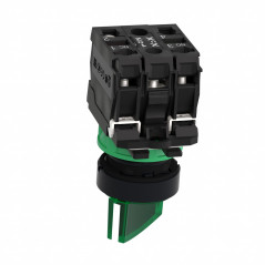Selectora luminosa CNC XB5-AK3365 1nc+1na 2-0-1 24V maneta corta verde fija
