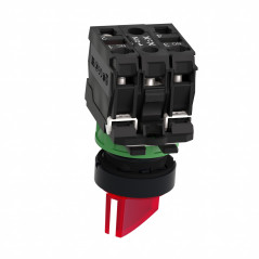Selectora luminosa CNC XB5-AK2465 1nc+1na 0-1 24V maneta corta rojo fija