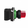 Selectora luminosa CNC XB5-AK2465 1nc+1na 0-1 24V maneta corta rojo fija