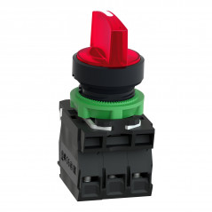 Selectora luminosa CNC XB5-AK3465 1nc+1na 2-0-1 220V maneta corta rojo fija