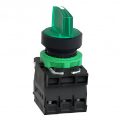 Selectora luminosa CNC XB5-AK3365 1nc+1na 2-0-1 220V maneta corta verde fija