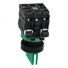 Selectora luminosa CNC XB5-AK3365 1nc+1na 2-0-1 220V maneta corta verde fija