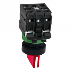 Selectora luminosa CNC XB5-AK2465 1nc+1na 0-1 220V maneta corta rojo fija