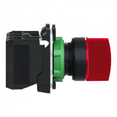 Selectora luminosa CNC XB5-AK2465 1nc+1na 0-1 220V maneta corta rojo fija
