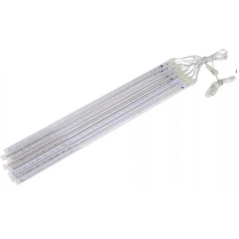 Luces de navidad lluvia led meteoro 8 tubos blanco calido 3 metros Luces de navidad lluvia led meteoro 8 tubos blanco calido 3 metros