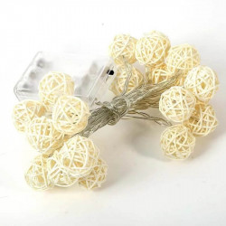 Luces navideñas led x10 bolas 5.5cm blanco frio
