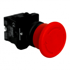 Pulsador de emergencia CNC LAY5-ES545 1nc+1na 1/4 giro 40mm hongo rojo
