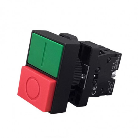 Pulsador doble CNC XB5-AL8425 verde-rojo sin contacto