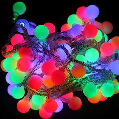 Luces de navidad 28 led bolitas multicolor por 5 metros Outlet