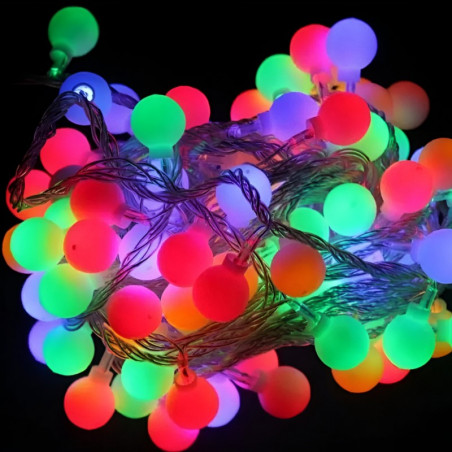 Luces de navidad 28 led bolitas multicolor por 5 metros Outlet
