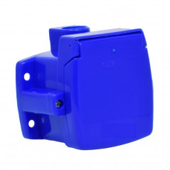 Caja capsulada exterior 10A 1 punto + 1 toma polarizado