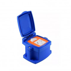Caja capsulada exterior 10A 1 punto + 1 toma polarizado