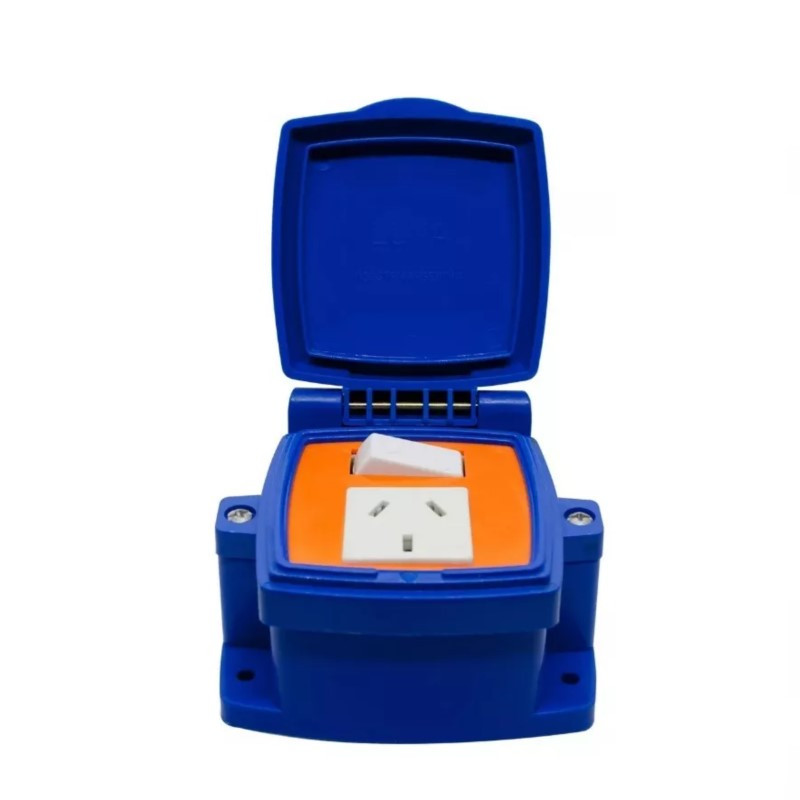Caja capsulada exterior 10A 1 punto + 1 toma polarizado