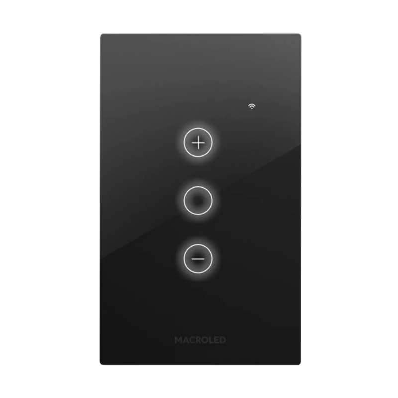 Tecla smart MACROLED ROMA dimerizable 1 canal 240V 3A negro