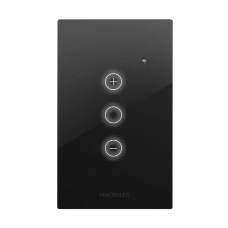 Tecla smart MACROLED ROMA dimerizable 1 canal 240V 3A negro