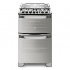 Cocina ELECTROLUX 56DXQ multigas doble horno 56cm 4 hornallas acero inoxidable