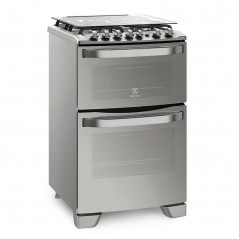 Cocina ELECTROLUX 56DXQ multigas 56cm 4 hornallas gris