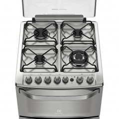 Cocina ELECTROLUX 56DXQ multigas 56cm 4 hornallas gris