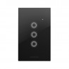 Tecla smart MACROLED ROMA touch 3 canal 7A max con capacitor negro
