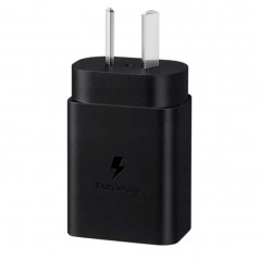 Cargador de pared SAMSUNG 15W carga rápida original negro sin cable