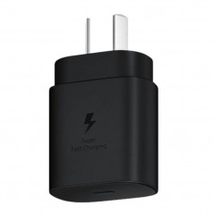 Cargador original SAMSUNG USB-C 25W carga rápida negro con cable
