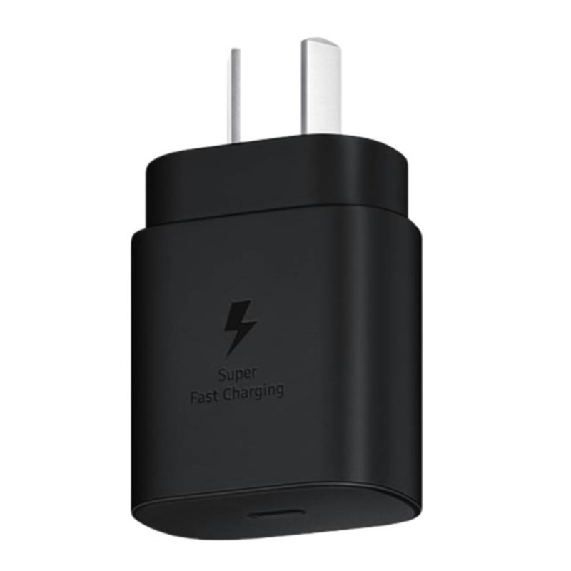 Cargador de pared SAMSUNG 25W carga rápida original negro con cable