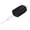 Cargador original SAMSUNG USB-C 25W carga rápida negro con cable